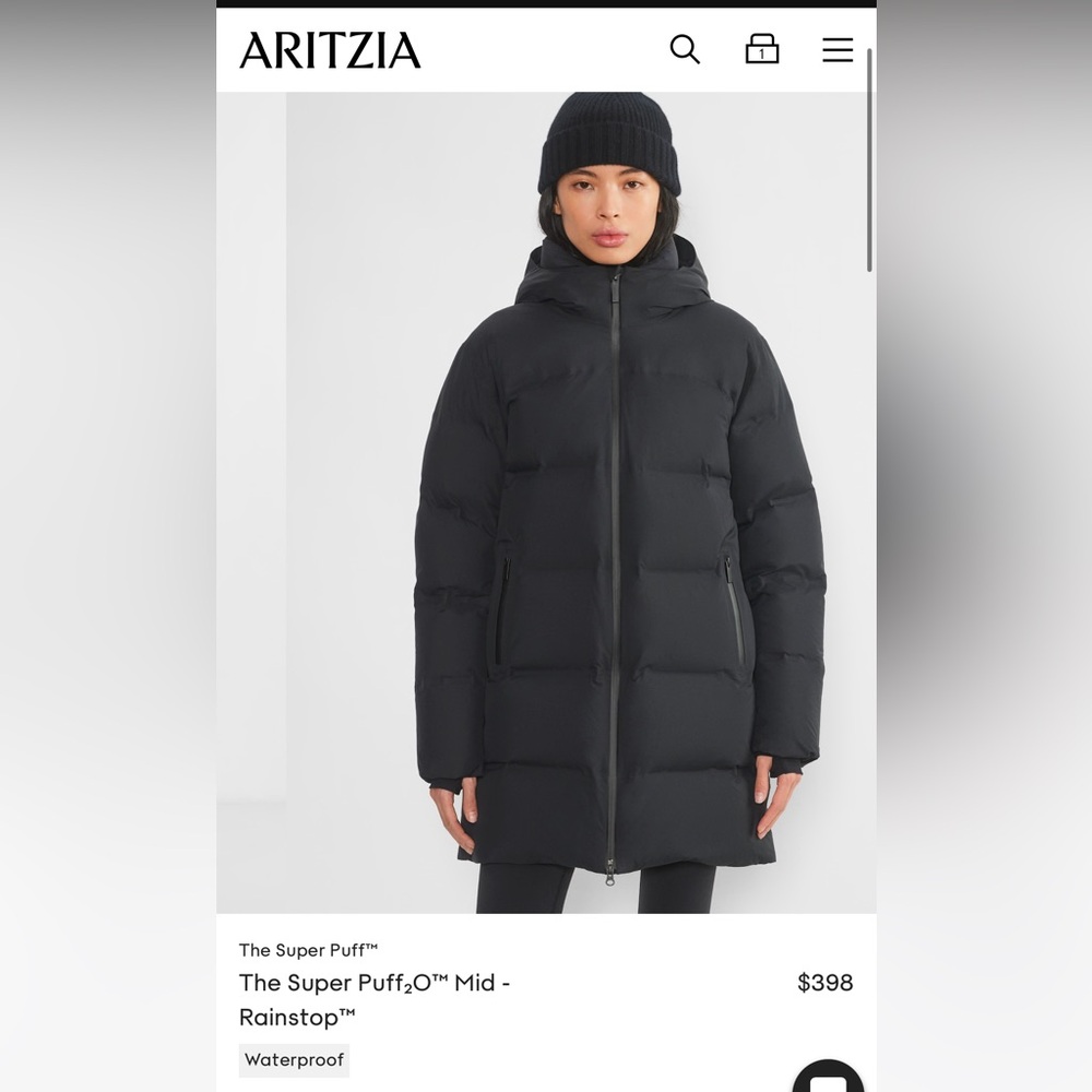 Super puff 2O Mid Rainstol BLACK